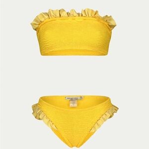 Paramidonna Yellow Ruffle Bandeau Bikini